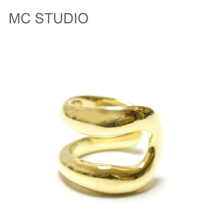 【国内即発】≪MC STUDIO≫ ゴールド ボリューム ねじれ リング 国内即発】≪MC STUDIO≫ ゴールド ボリューム ねじれ リング