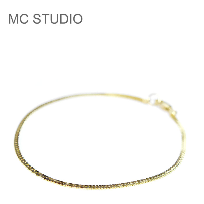 【再入荷】≪MC STUDIO≫ エムシースタジオ 幅広 スネーク チェーン ゴールド ブレスレット Vermeil バーメイル Thick Snake Chain Bracelet (Gold) レディース ギフト ラッピング