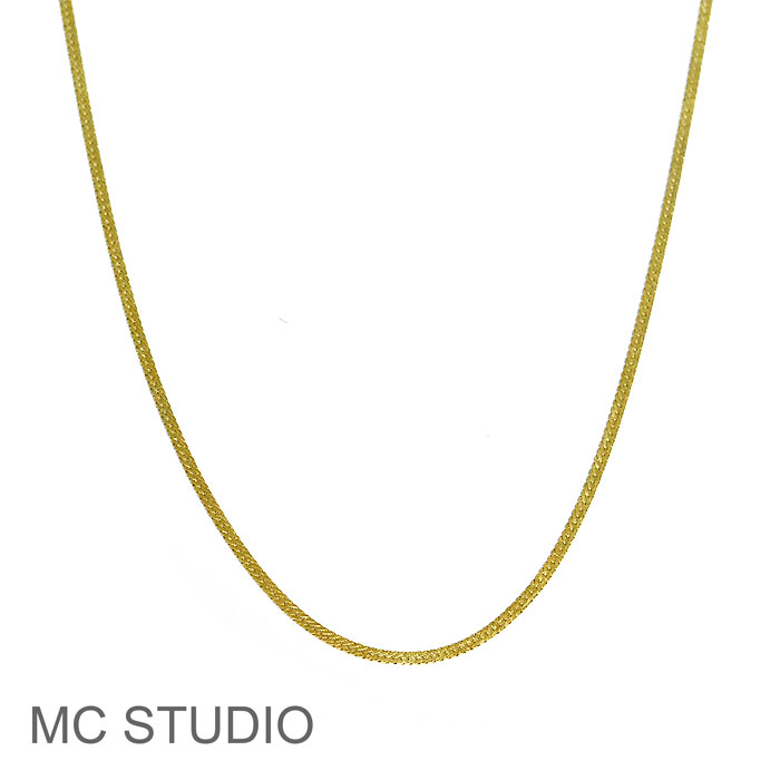 【楽天市場】【待望の最新作】≪MC STUDIO≫ エムシースタジオ 約41cm 平面 スネーク チェーン ゴールド ネックレス Thick