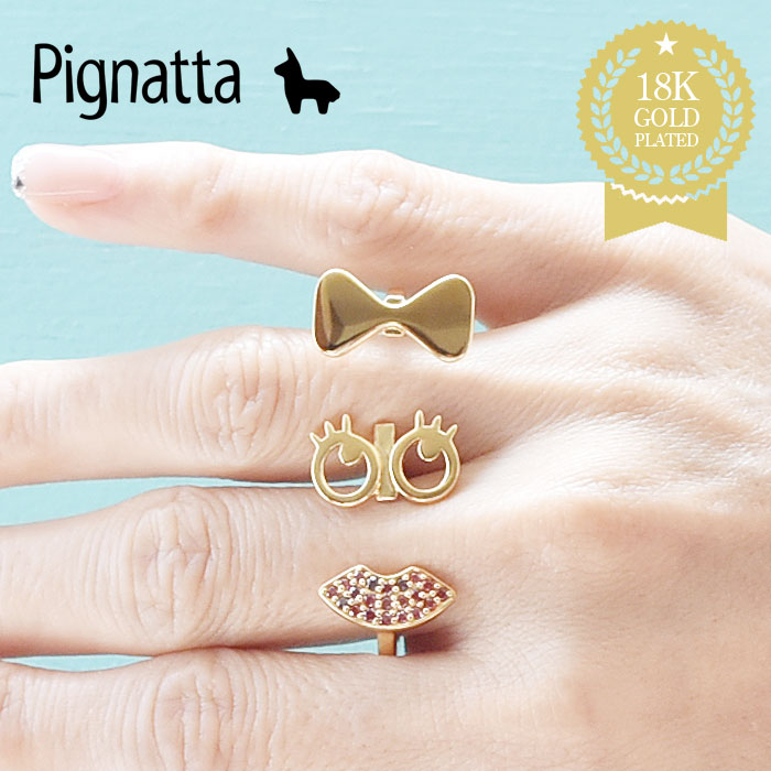≪Pignatta≫ ピニャッタ 全3色 ハート天然石 ゴールド リング 楽天市場】【Oggi GISELe 雑誌掲載】【待望の最新作】≪Pignatta