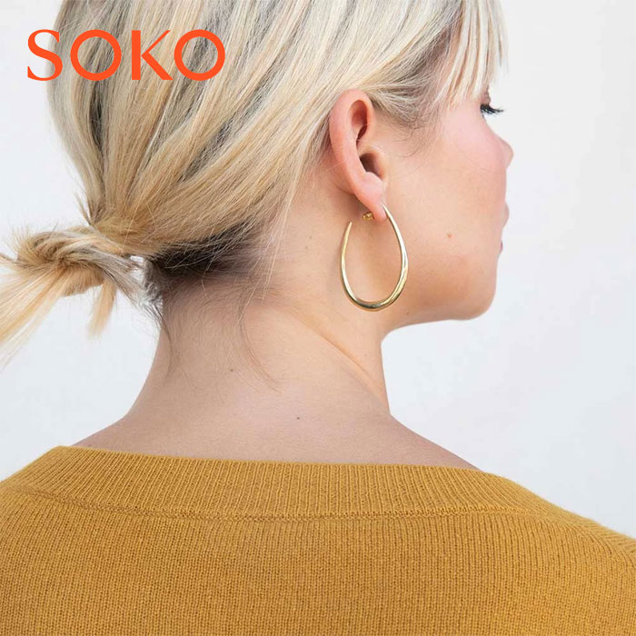 Kenneth Jay Lane ピアス ハート フープ ハギー ドロップ Gold Heart Drop Post Earrings