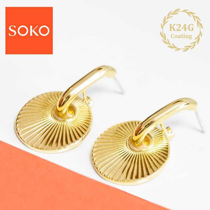 新品・未使用【SOKO ソコ】ヘアピン ゴールド 雑誌掲載 24kコート真鍮 楽天市場】【野呂佳代さん着用】【STORY 雑誌掲載】≪SOKO
