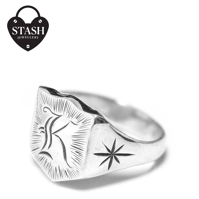 【待望の最新作】≪STASH JEWELLERY≫ スタッシュジュエリー スマイル 刻印 シルバー リング SV925 Smiley RING (Silver) レディース ギフト ラッピング