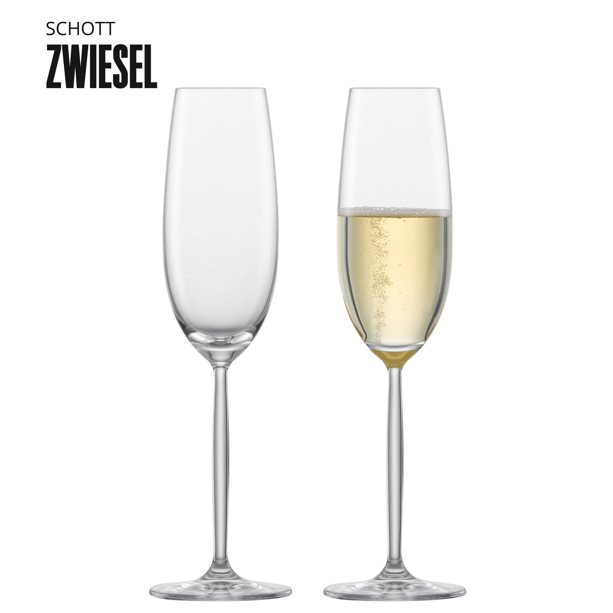 【公式】ツヴィーゼル zwiesel ミューズ(旧ディーヴァ) / フルートシャンパン ”発泡ポイント付” 219ml 123673 食洗機対応 ドイツ製(2個 / 4個セット)|ツヴィーゼル 店