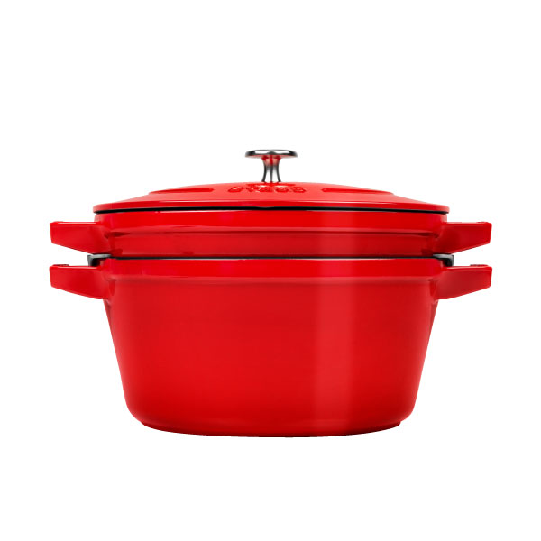 ストウブ 24cm スタッカブルココット フライパン 琺瑯 3pcs STAUB 両手