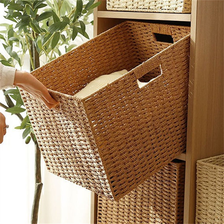 楽天市場】収納ボックス 藤編 わら編み 収納BOX 田園風 積み重ね