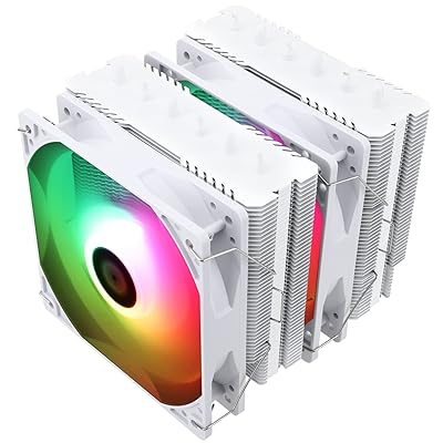 Peerless Assassin 120 SE WHITE ARGBホワイトCPUエアクーラー、PA120 SE WHITE ARGBホワイト、6本のホットパ