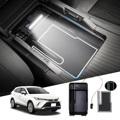 トヨタ ハリアー 80系 に適合 内蔵型コンソールボックス Harrier R2.06～現行 MXUA8# AXUH8# 2ポートUS