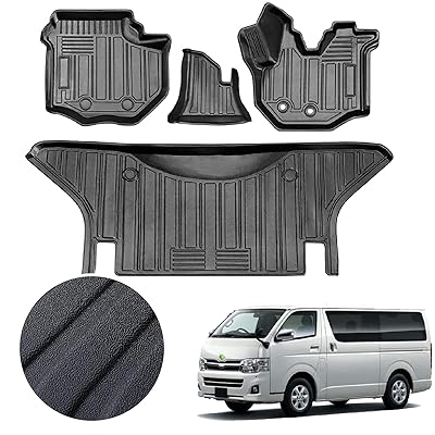 トヨタ ハイエース 200系 3Dフロアマット TRH KDH2系 1/2/3/4/5型 TPE素材 防水仕様 耐汚れ 耐磨耗性
