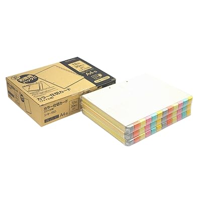 整理保存用具 総目録 間仕切り歌留多 A4 12山 2穴 30組 シキ-150