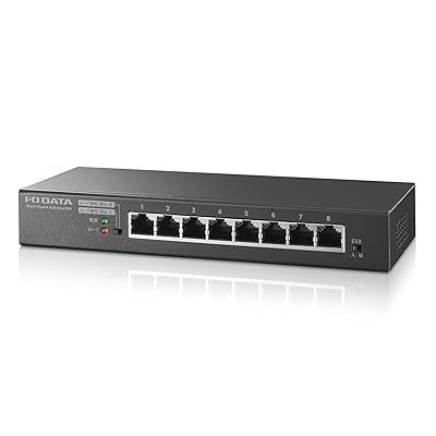 IODATA 24ポート スイッチングハブ ギガビット対応 ループ検知 防止 ポートVLAN リンクアグリゲーション モード切替 セキュリティ 冗長性 L2 ファンレス メタル筐体 壁面設置 壁掛け 電源 全3種｜ZZAP