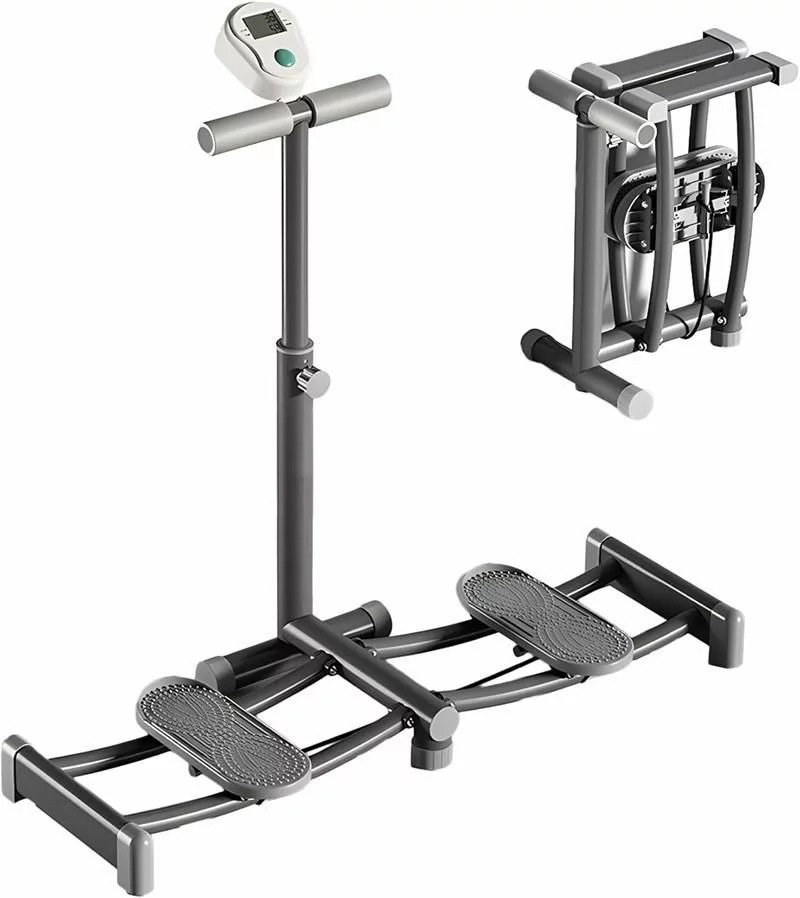 レッグ トレーニング ダイエット器具 折りたたみ スキー シミュレーション トレーナー 運動器具 室内 細脚 産後の運動 骨盤底筋トレ 太ももトレーナー バランストレーニング 開脚運動 有酸素運動 肘掛け+計数機|ミソラ雑貨屋