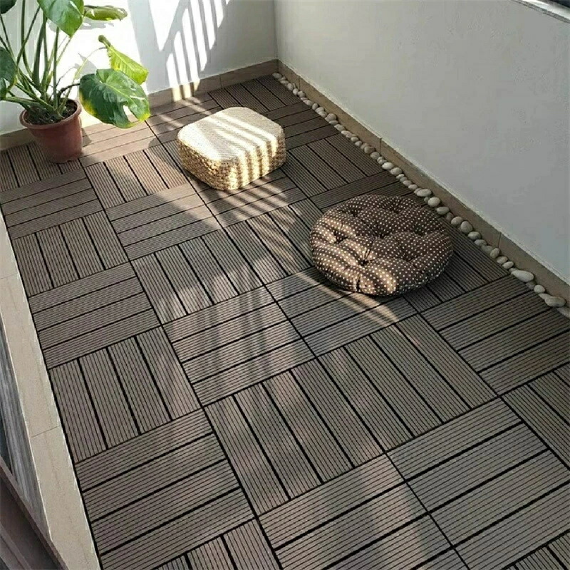 ウッドパネル ウッドタイル ウッドデッキ 置くだけ 人工木 樹脂製 11枚セット 30×30cm 厚み2cm 1平米用 クリック式ジョイン 防水・防湿・環境に優しく耐久性抜群 屋外 屋内 店舗・休憩スペース・バルコニー対応 8,424円