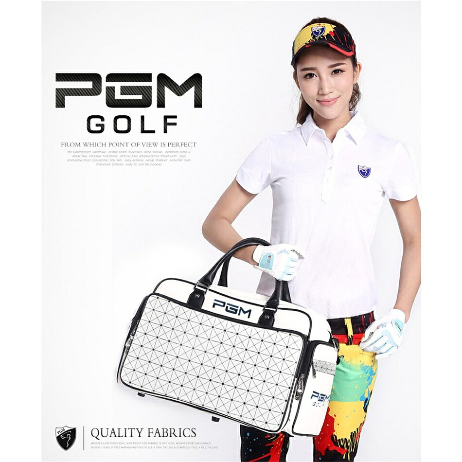 PGM ゴルフバッグボストンバッグショルダーバッグPGM ゴルフバッグ　ボストンバッグ　ショルダーバッグ　トートバッグ 2wayシューズケースつき　防水大容量多機能ホワイトおしゃれシューズ 収納 メンズ レディース 軽量 旅行 防水ゴルフ プレゼント｜SunnyHouse