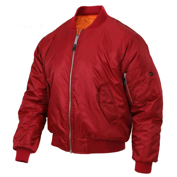 楽天市場】本革 MA-1 フライトジャケット 牛革 赤 レッド レザー