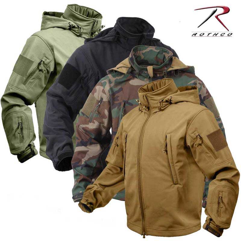 アウトドア 全天候向 最強ジャケット クティカル ソフトシェル ジャケット USAロスコ Rothco Special Ops Soft Shell Jacket ◇39ショップ限定条件クリアで送料無料｜エフ　スリーズィー