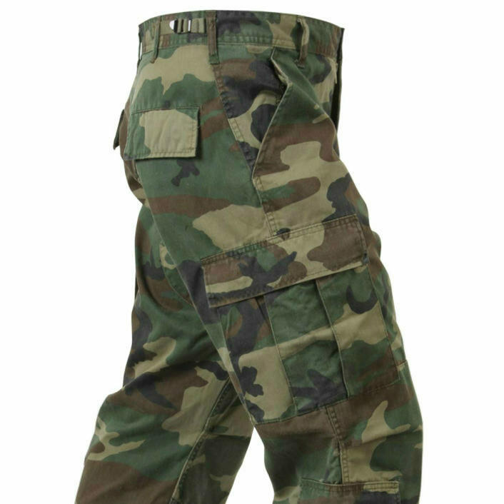 ビッグサイズ 8ポケット USAミリタリー カーゴパンツ パラトルーパー 迷彩ウッドランド 米軍ファティーグ ヴィンテージ加工Rothco Vintage Paratrooper Fatigue Pants◇39ショップ限定条件クリアで送料無料｜エフ　スリーズィー
