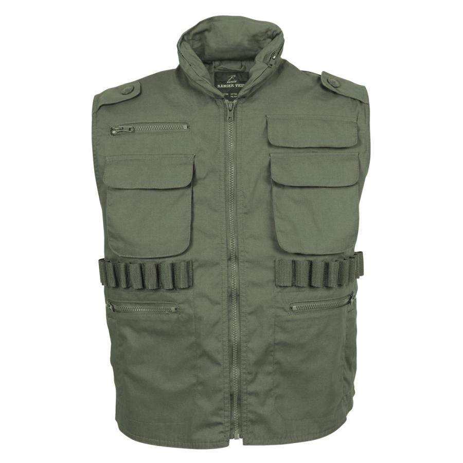 レンジャーベスト OD サバイバル フィッシング チョッキ ロスコ ミリタリーROTHCO RANGER VESTS！◇39ショップ限定条件クリアで送料無料｜エフ　スリーズィー
