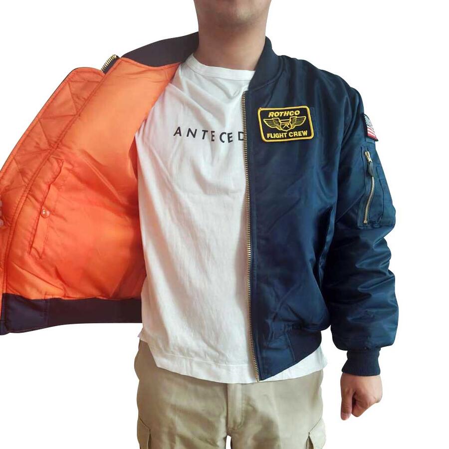 USA ロスコ トップガン ma1 ネイビー フライトジャケット ミリタリー パッチ付き ROTHCO ULTRA FORCE MA-1 FLIGHT JACKET!◇39ショップ限定条件クリアで送料無料