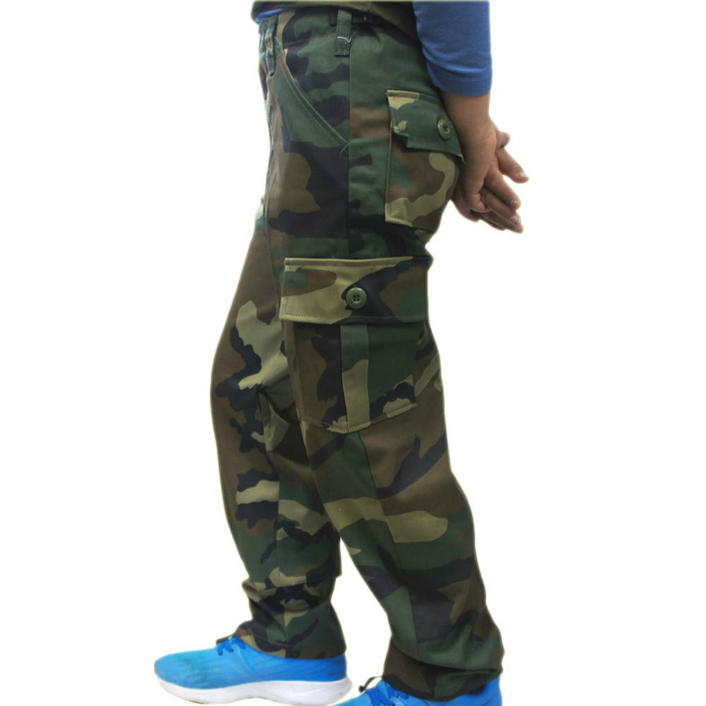 Game Boys Camo Army Woodland Camouflage Cargo Kids Trouser