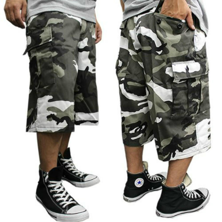 迷彩 ロングレングス ミリタリーショート 八部丈長パンツ ロスコLong Length Camo BDU Short 米軍レプリカ！◇39ショップ限定条件クリアで送料無料